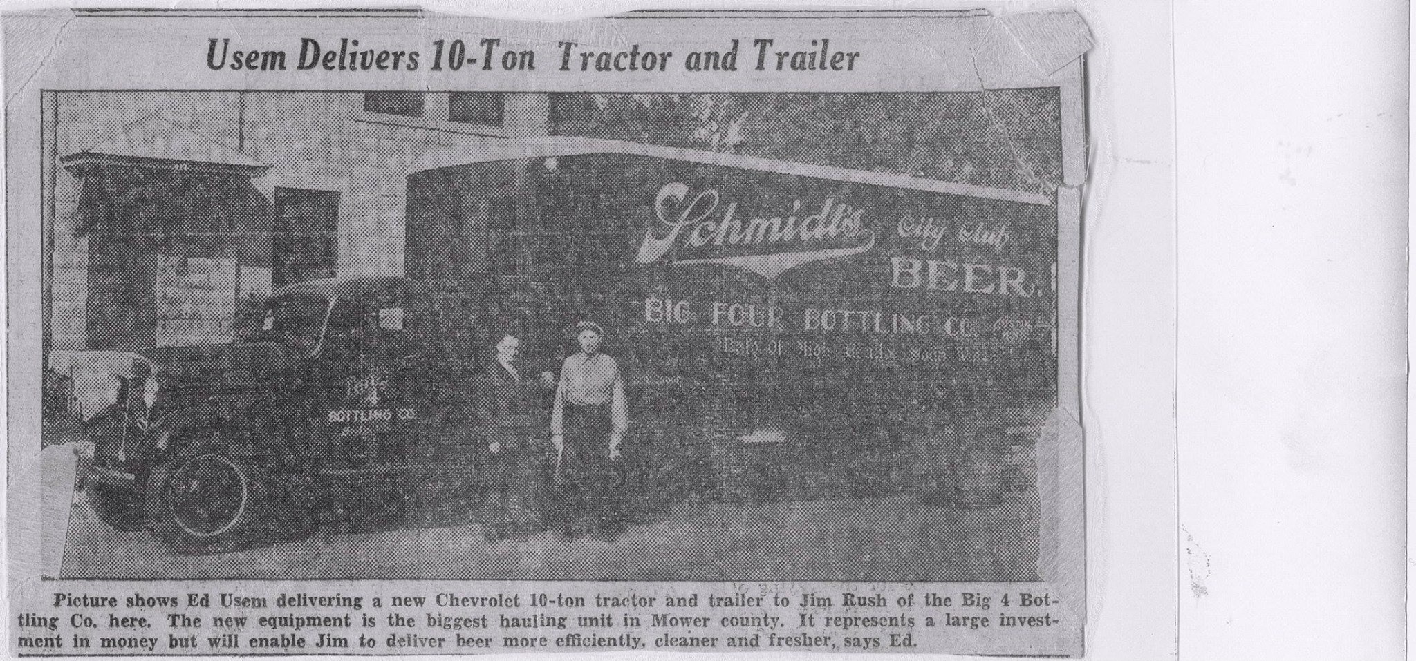1936 Schmidt Beer Article