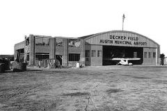 Constructing the airport hangar addition - 1940