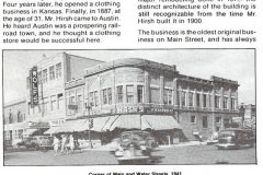 Hirsh's Clothing Store (later named Keenan's) Austin, Mn