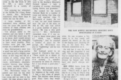 Mrs. McCormick's Candy Store article - December 8th, 1972