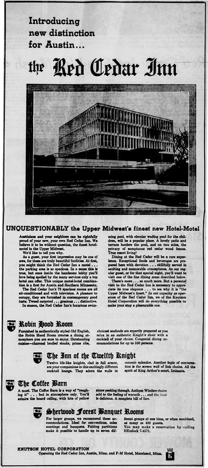 1960 Red Cedar Inn ad - November 15th