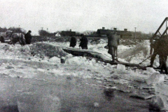 Harvesting ice from the Cedar River by Hormel employees. Austin, Mn