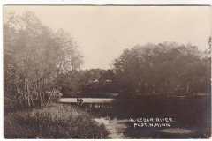 Old pic of boating on the Cedar River in Austin, circa 1908