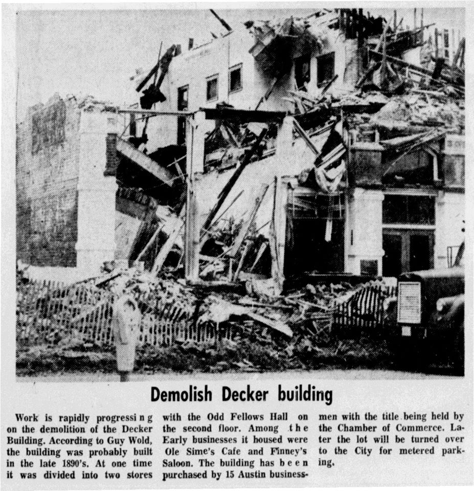 1970 Decker Building Demolished