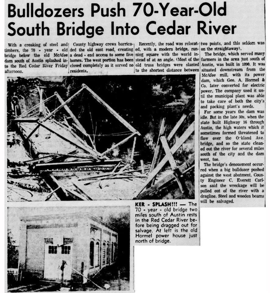 1960 Bridge south of town Austin, Mn