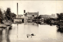 Austin postcard of the Cedar River hormel plant