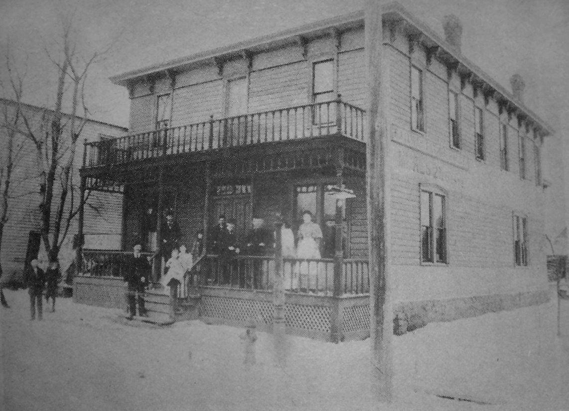 The Railway Eating House - late 1800's (located at 1027 E. Water St. - 4th Ave. N.E. - later became the Hotel Harrington in the early 1900's - now the site of the Ace Hotel)