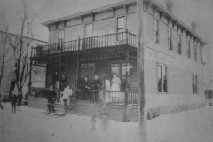 The Railway Eating House - late 1800's (located at 1027 E. Water St. - 4th Ave. N.E. - later became the Hotel Harrington in the early 1900's - now the site of the Ace Hotel)