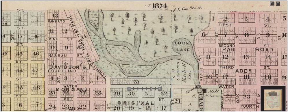 1874 Map Austin MN