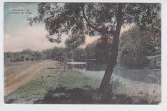 A 1911 postcard of Lafayette Park along the Cedar River in Austin