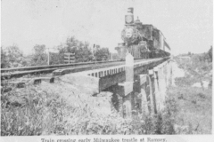 Train Crossing Ramsey Trestle picture - year unknown Austin, Mn