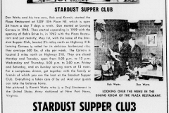 1967 Stardust Supper Club, Plaza Restaurant, Lansing Corners article - June 17th