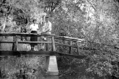 Austin High School students on a bridge - 1954 girl scout - kings wood